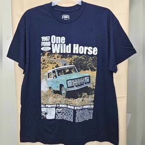 Ford Bronco 1967 Official Licensed Graphic T-Shirt Navy Blue Men's XL Hybrid
